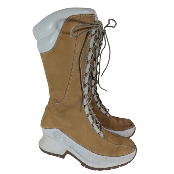 Timberland Shoes - TIMBERLAND! PECAN BROWN GENUINE LEATHER, NUBUCK FINISH, UNIQUE HEEL BOOTS! 8M